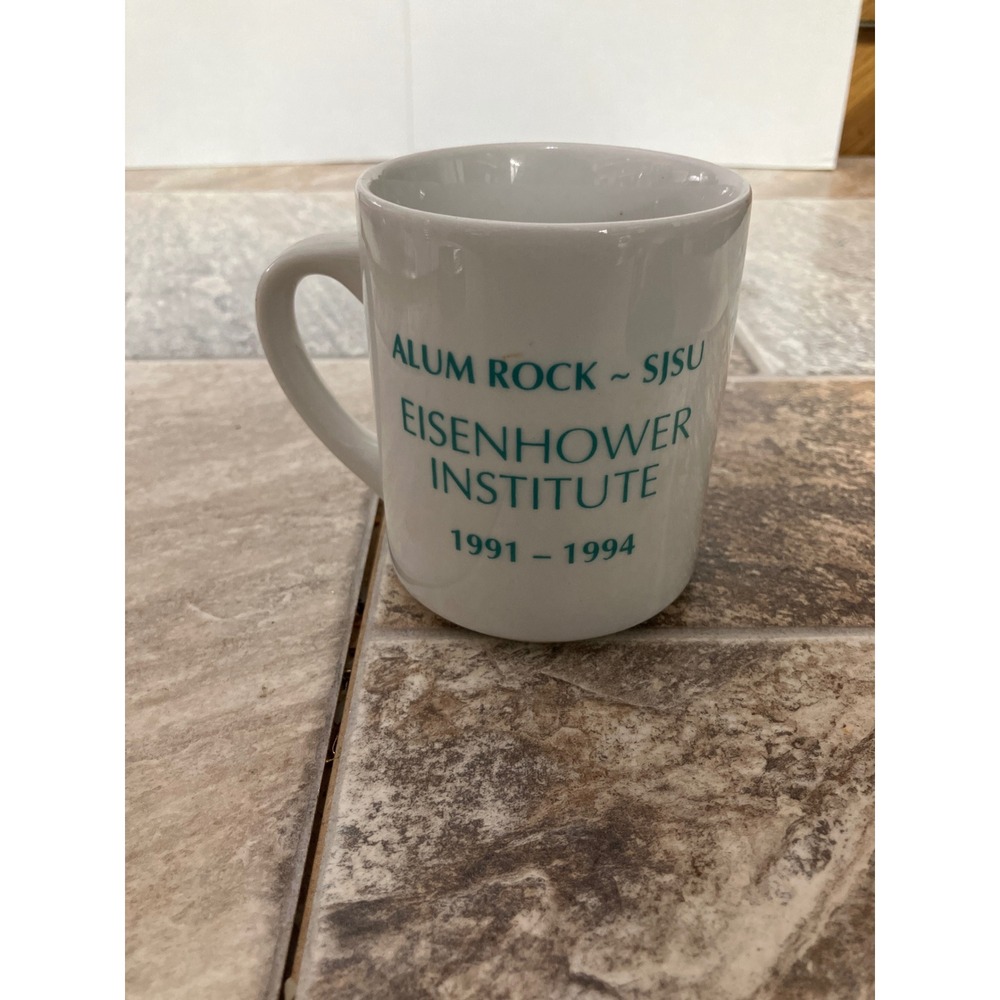 Vintage SJSU Eisenhower Institute Alum Rock Mug 1991-1994 Math Science Tech Teal